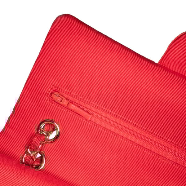 Pre-owned Chanel Medium Classic Velvet Double Flap Red