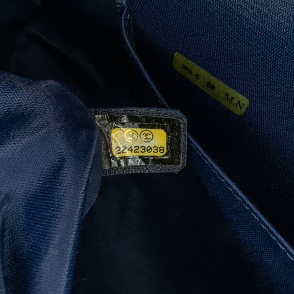 Pre-owned Chanel XXL Printed Canvas Airline Single Flap Blue