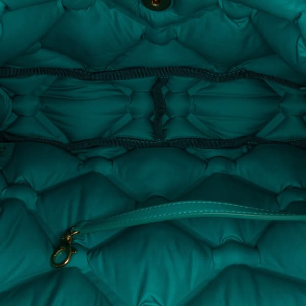 Pre-owned Chanel Small Iridescent Calfskin Chesterfield Flap Blue