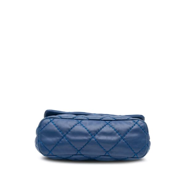 Pre-owned Chanel Small Calfskin Love Me Tender Flap Blue