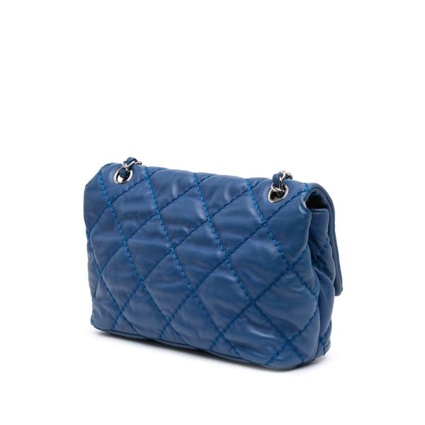 Pre-owned Chanel Small Calfskin Love Me Tender Flap Blue