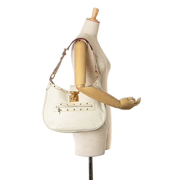 Pre-owned Louis Vuitton Suhali L Affriolant Bag White