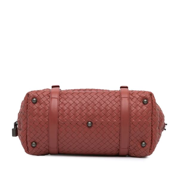 Pre-owned Bottega Veneta Nappa Intrecciato Montaigne Red