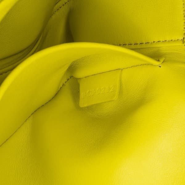 Pre-owned Celine Triomphe Calfskin Cuir Chain Shoulder Bag Yellow