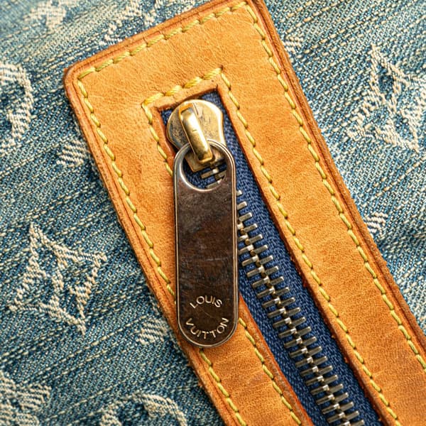 Pre-owned Louis Vuitton Monogram Denim Baggy GM Blue
