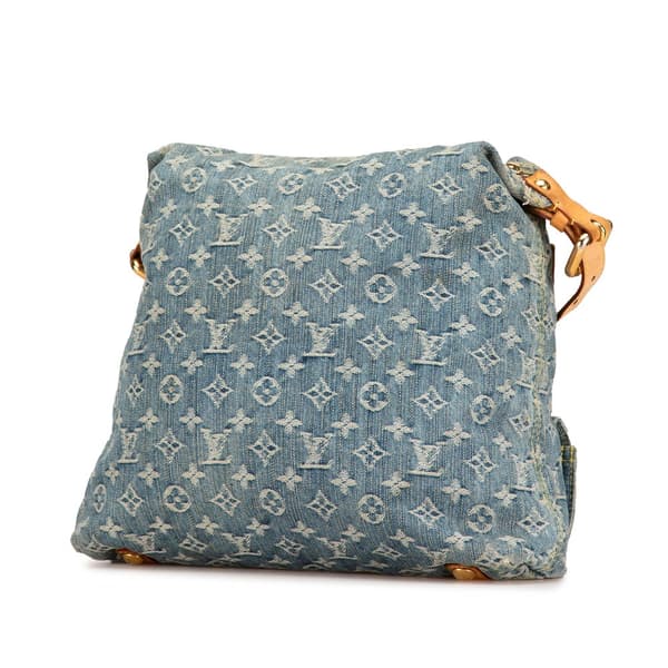 Pre-owned Louis Vuitton Monogram Denim Baggy GM Blue