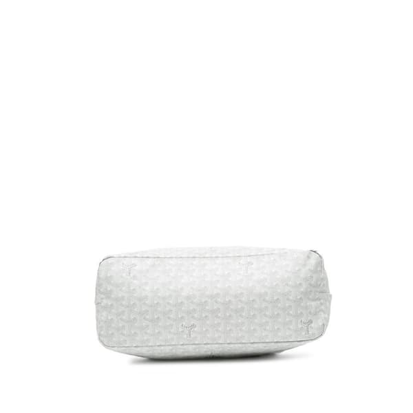 Pre-owned Goyard Goyardine Boheme Hobo White