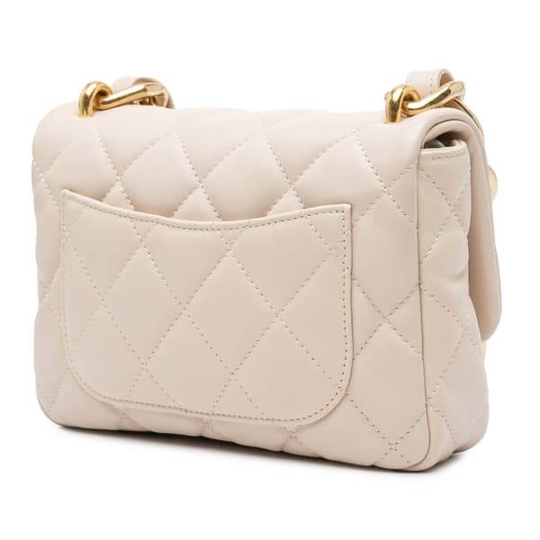 Pre-owned Chanel Small Quilted Lambskin Funky Town Flap Brown