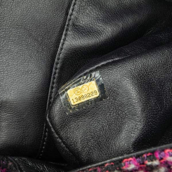 Pre-owned Chanel Medium Classic Tweed Double Flap Purple