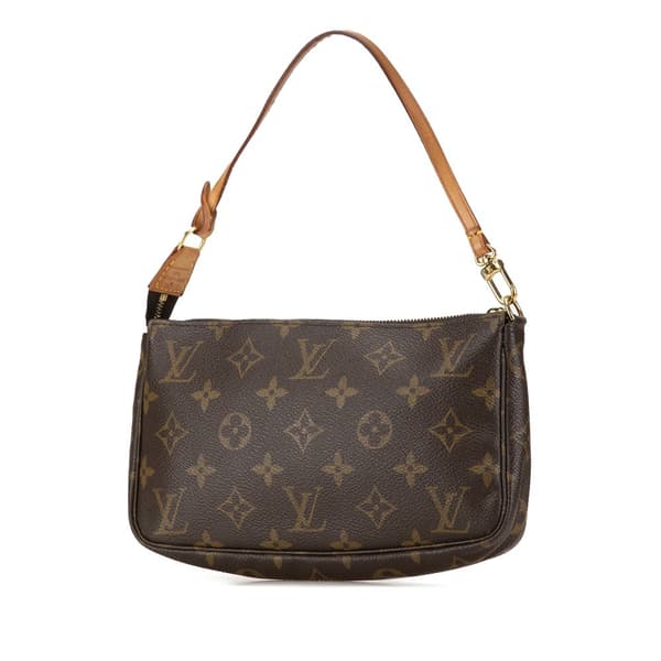 Pre-owned Louis Vuitton Monogram Pochette Accessoires Brown