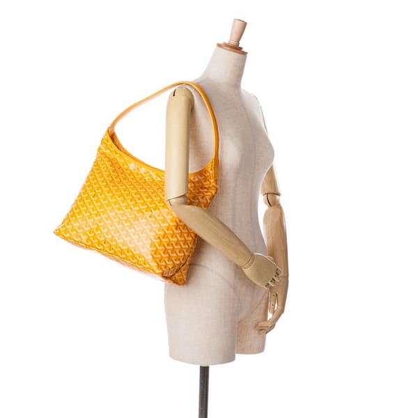 Pre-owned Goyard Goyardine Boheme Hobo Yellow