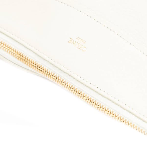 Pre-owned Celine Medium Calfskin Romy Shoulder Bag White