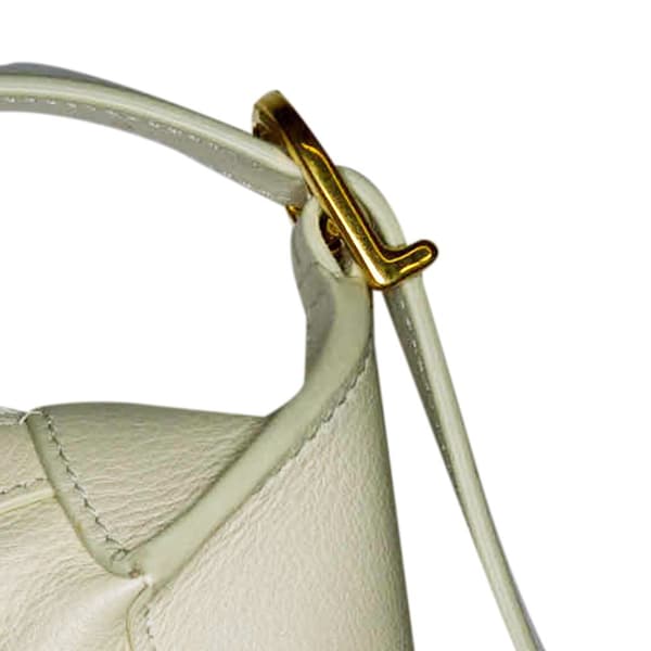Pre-owned Celine Medium Calfskin Romy Shoulder Bag White