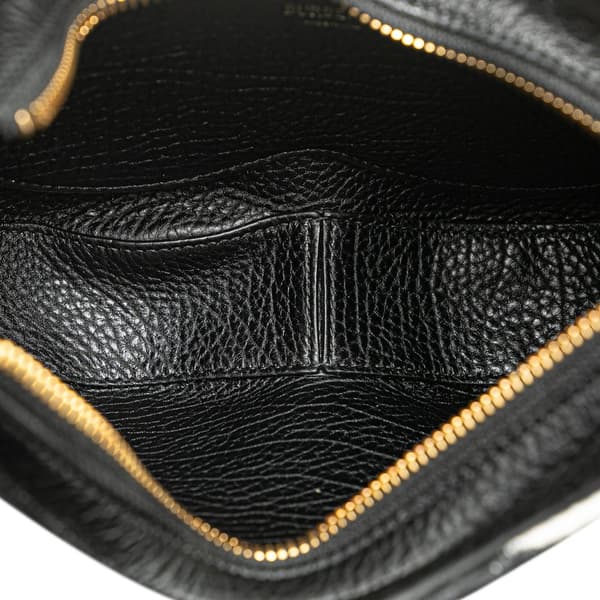 Pre-owned Burberry Small Cotton Chess Shoulder Bag Black