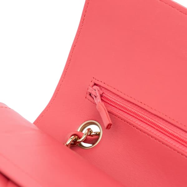 Pre-owned Chanel Medium Classic Chevron Lambskin Double Flap Pink