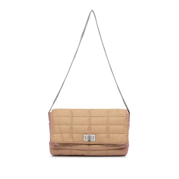 Pre-owned Chanel Reissue 2.55 Iridescent Chocolate Bar Shoulder Bag Brown
