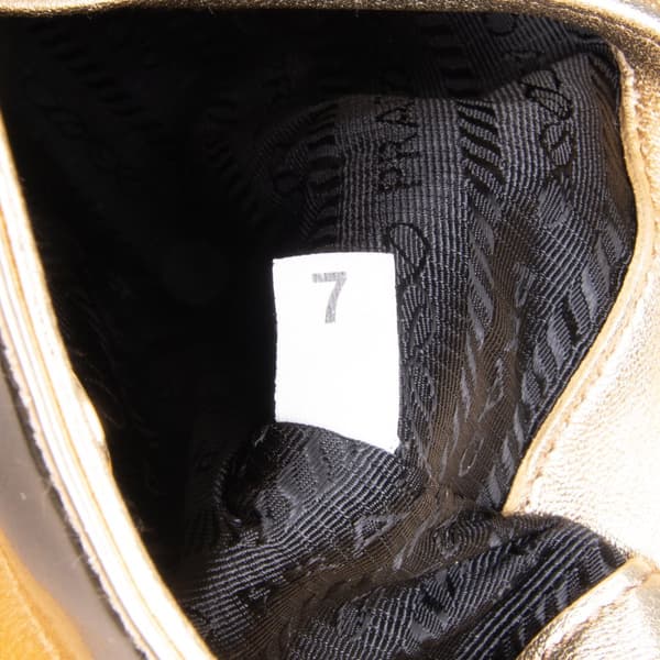 Pre-owned Prada Spazzolato Cleo Shoulder Bag Gold