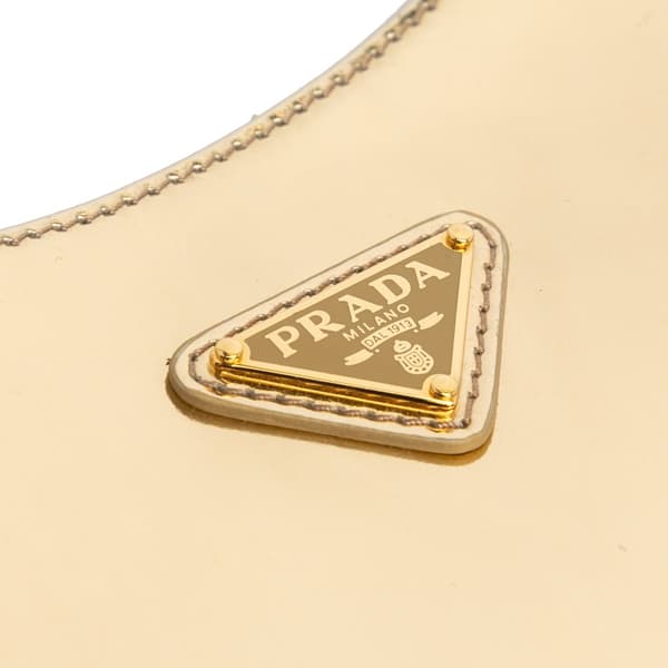 Pre-owned Prada Spazzolato Cleo Shoulder Bag Gold