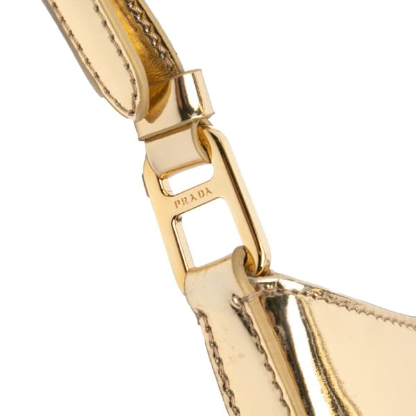 Pre-owned Prada Spazzolato Cleo Shoulder Bag Gold
