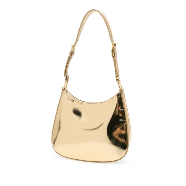Pre-owned Prada Spazzolato Cleo Shoulder Bag Gold