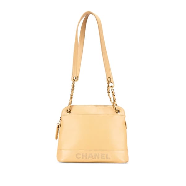 Pre-owned Chanel Caviar Shoulder Bag Yellow