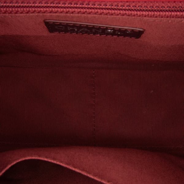 Pre-owned Chanel CC Quilted Lambskin Single Flap Red