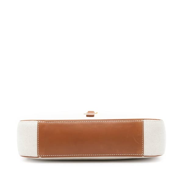 Pre-owned Saint Laurent Canvas Le 5 a 7 Shoulder Bag White