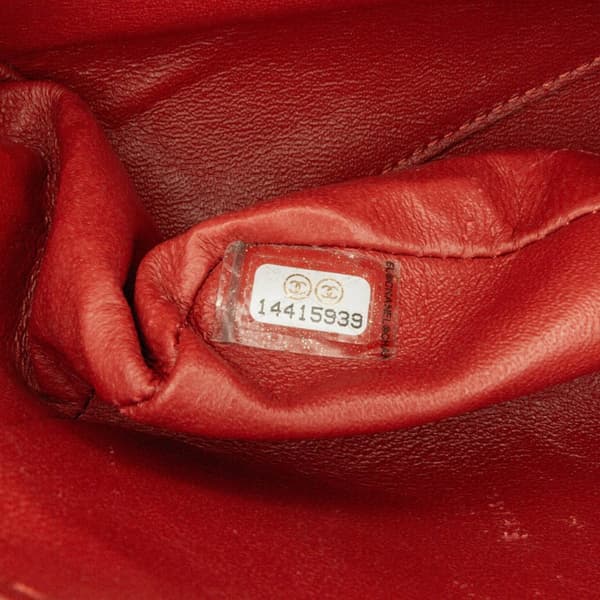 Pre-owned Chanel Medium Classic Caviar Double Flap Orange