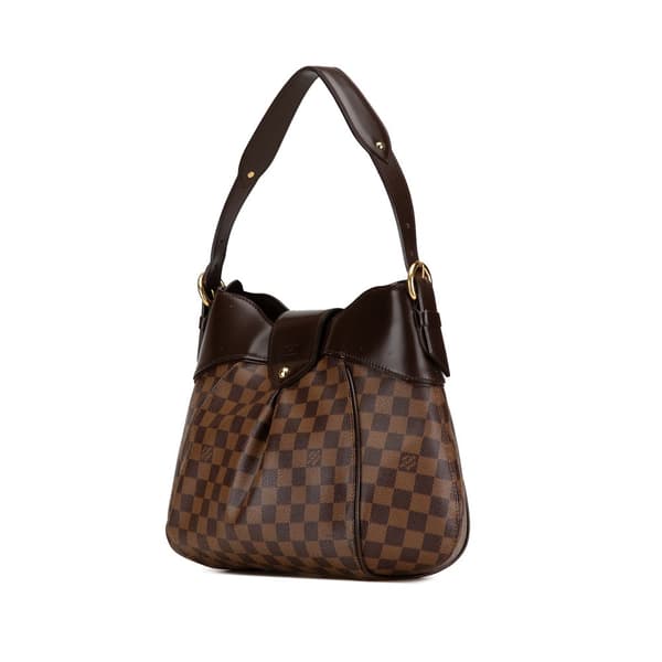 Pre-owned Louis Vuitton Damier Ebene Sistina MM Brown