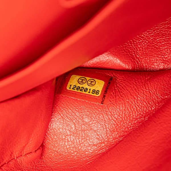 Pre-owned Chanel Jumbo Tweed Double Flap Red