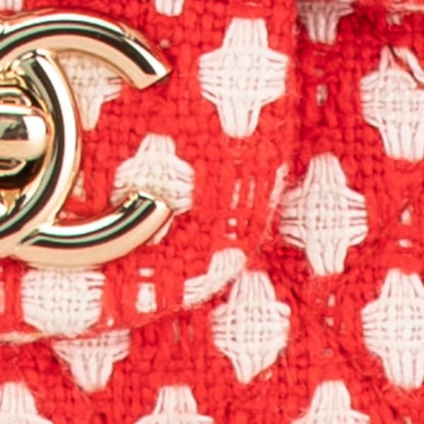Pre-owned Chanel Jumbo Tweed Double Flap Red