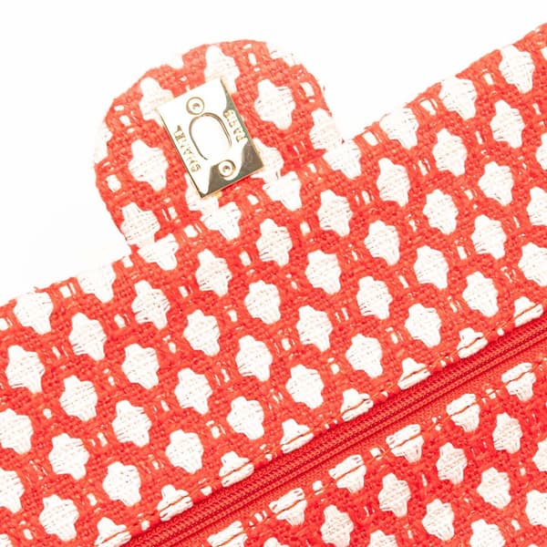Pre-owned Chanel Jumbo Tweed Double Flap Red
