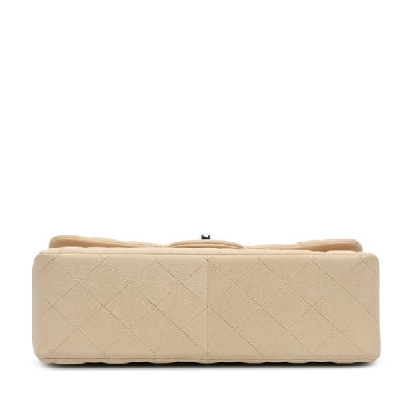 Pre-owned Chanel Jumbo Classic Caviar Double Flap Brown