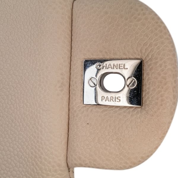 Pre-owned Chanel Jumbo Classic Caviar Double Flap Brown