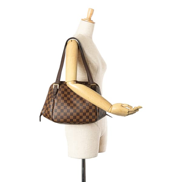 Pre-owned Louis Vuitton Damier Ebene Belem MM Brown