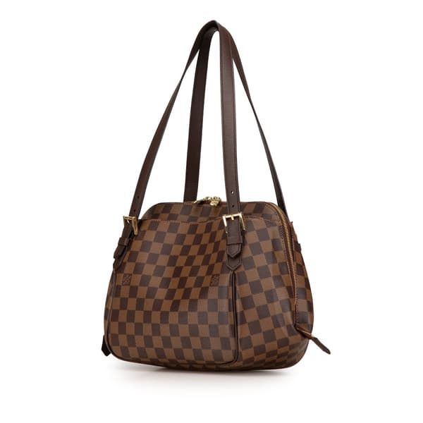 Pre-owned Louis Vuitton Damier Ebene Belem MM Brown