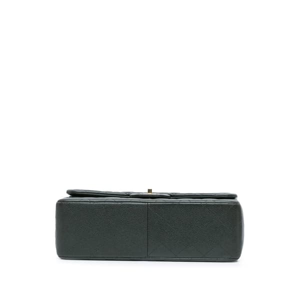 Pre-owned Chanel Jumbo Classic Caviar Double Flap Gray