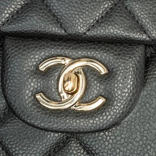 Pre-owned Chanel Jumbo Classic Caviar Double Flap Gray
