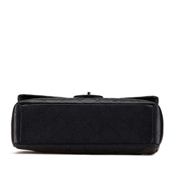 Pre-owned Chanel Maxi Classic Caviar Single Flap Black