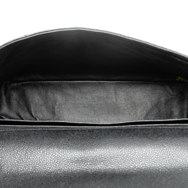 Pre-owned Chanel Maxi Classic Caviar Single Flap Black