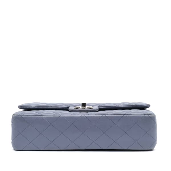 Pre-owned Chanel Medium Classic Lambskin Double Flap Purple