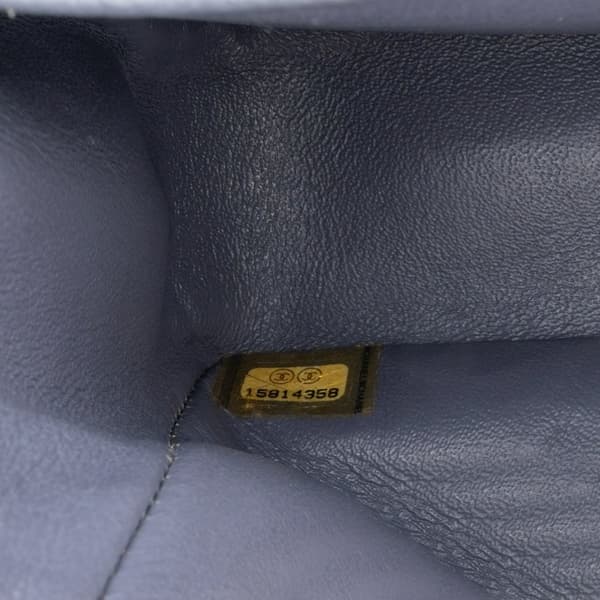 Pre-owned Chanel Medium Classic Lambskin Double Flap Purple