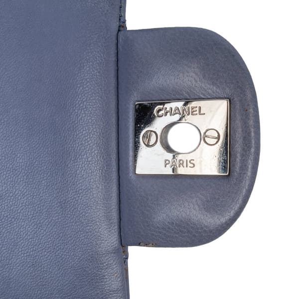 Pre-owned Chanel Medium Classic Lambskin Double Flap Purple
