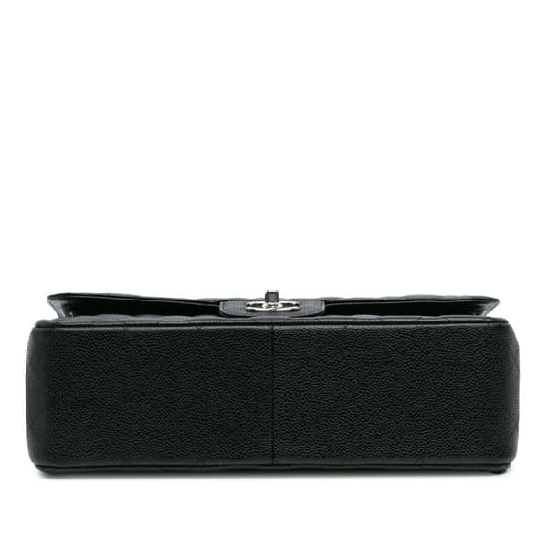 Pre-owned Chanel Jumbo Classic Caviar Double Flap Black