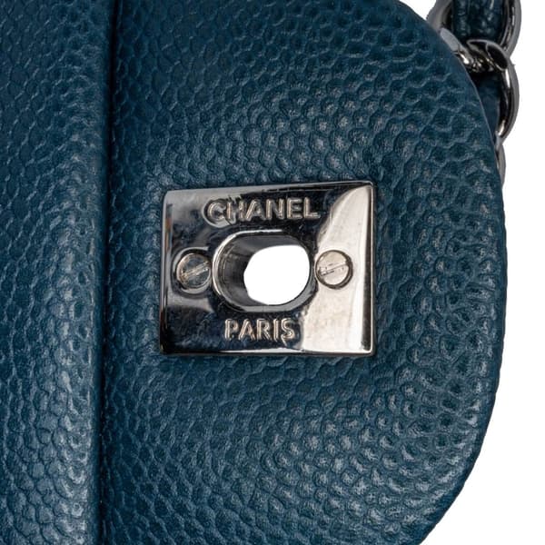 Pre-owned Chanel Jumbo Classic Caviar Double Flap Blue