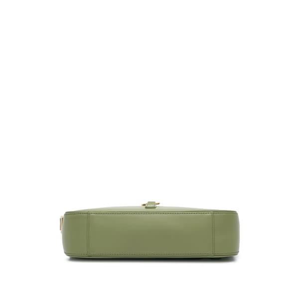 Pre-owned Saint Laurent Leather Le 5 a 7 Shoulder Bag Green