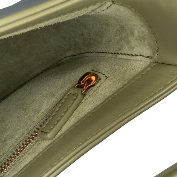Pre-owned Saint Laurent Leather Le 5 a 7 Shoulder Bag Green