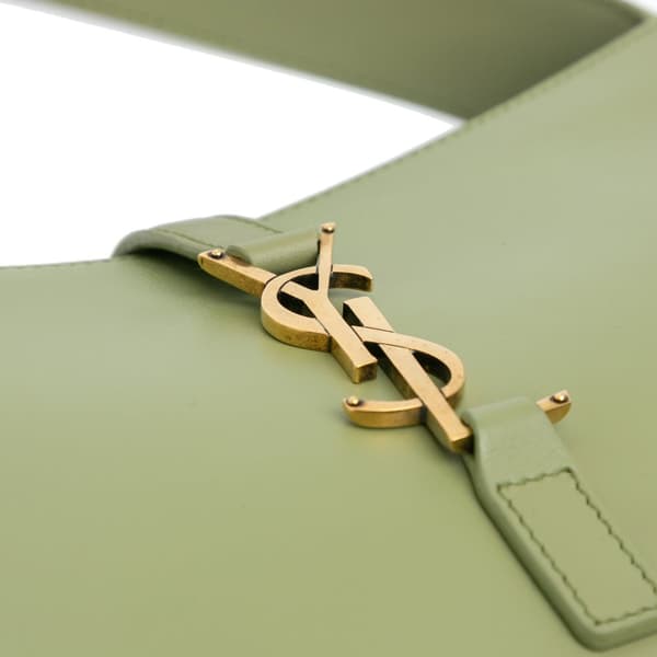 Pre-owned Saint Laurent Leather Le 5 a 7 Shoulder Bag Green