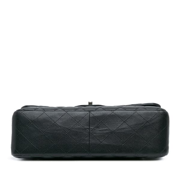 Pre-owned Chanel Jumbo Classic Caviar Double Flap Black