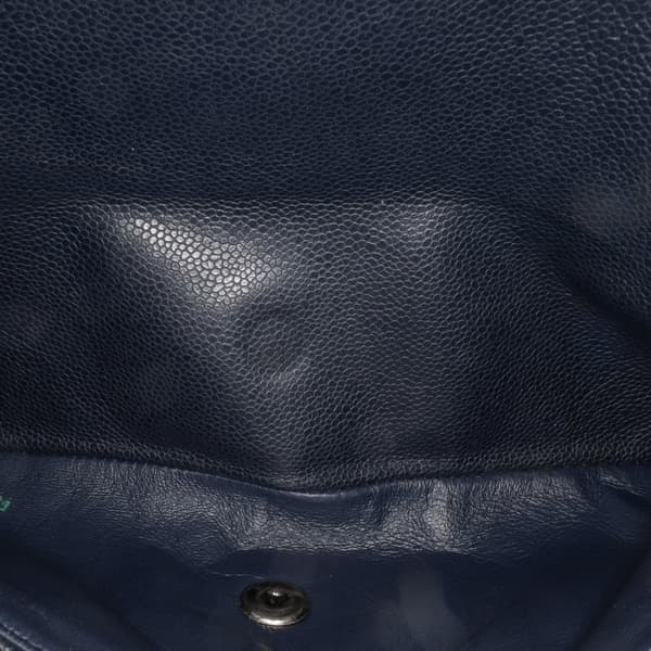 Pre-owned Chanel Jumbo Classic Caviar Double Flap Black